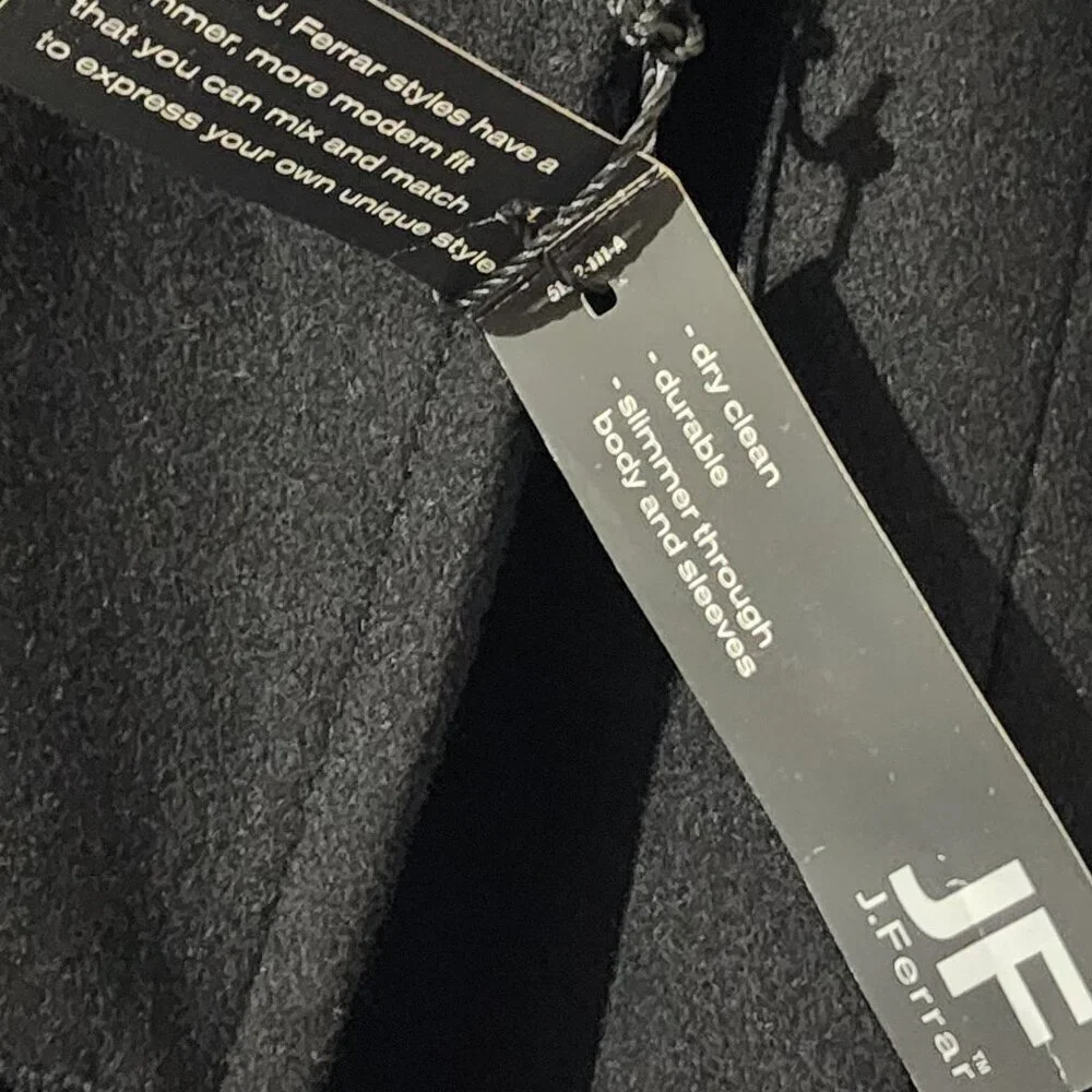 NWT Jf j.ferrar men’s wool bland pea coat black medium